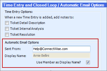 ConnectWise Board Setup - Use Member Name as Display Name