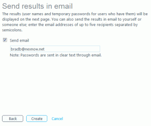 Office 365 CWadmin Account - Send Results