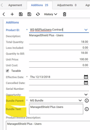 Custom invoice Addition custom fields