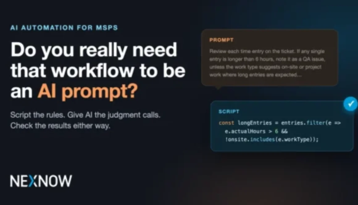 Do you really need that workflow to be an AI prompt? An AI prompt next to the three-line script that replaces it