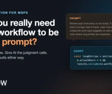 Do you really need that workflow to be an AI prompt? An AI prompt next to the three-line script that replaces it