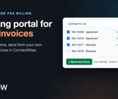 A billing portal for ConnectWise invoices: review, combine, send and close