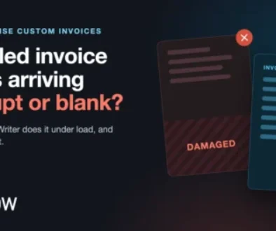 Corrupt emailed ConnectWise invoice PDF next to a good one