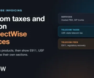 Telecom taxes and fees on ConnectWise invoices